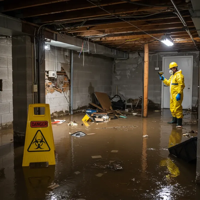 Flooded Basement Electrical Hazard in Goliad County, TX Property